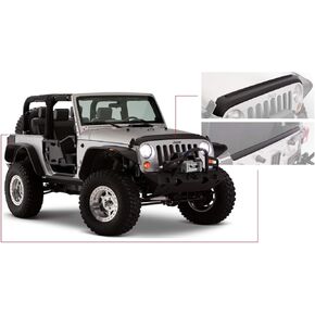 Bushwacker Trail Armor Hood & Tailgate Protector Set | 2-Piece Set, Black, Textured Finish | 14013 | Fits 2007-2018 Jeep Wrangler JK (Excludes Power Dome Hood)