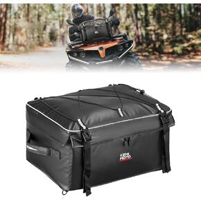 KEMIMOTO ATV Storage Bag for Front Rear Rack, 900D Water-Resistant ATV Gear Bag with Adjustable Divider Board, Waterproof Cover, Cargo Bag Compatible With Polaris Sportsman Arctic Cat Kawasaki