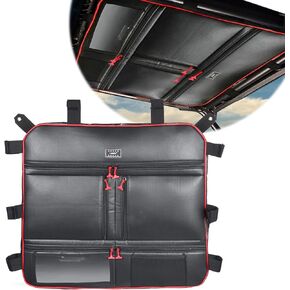 For RZR 1000 XP Roof Bag, UTV XP 1000 Overhead Bag Larger Capacity Roof Top Storage Bag Multiple Pockets Map Pouch For Polaris RZR XP 1000 All Years Easy to Install