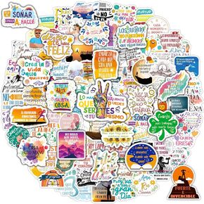 Spanish Motivational Stickers for Students 200PCS Inspirational Stickers for Adults Teachers Women Affirmation Positive Quotes Stickers for Journal Spanish Class