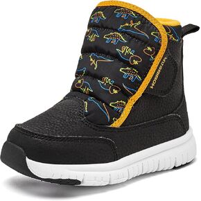 HOBIBEAR Toddler Winter Snow Boots for Boys Girls Outdoor Waterproof Warm Kids Boots