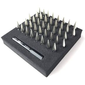 CEN Racing CKD0612 KAOS Silver Bullet Spiked Wheel Lugs (M2.5mm Studs. W/Tool. 40pcs)