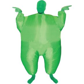 Morphsuits Costumes Green MegaKids Inflatable Blow Up Costume - One Size, megamorph Green Kids (MCKIGR)