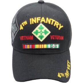 قبعة بيسبول سوداء من فرقة المشاة الرابعة فيتنام المخضرم in Kuwait