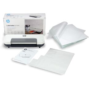 HP - Hot & Cold Laminator Machine with 100 Pouches, 9.2-Inch Thermal Laminator with 2 Rollers, Ideal for Photos & Documents