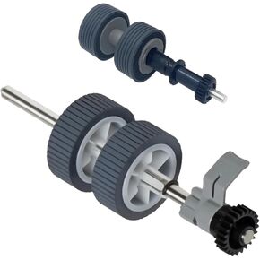 Upgraded PA03656-0001 PA03656-E976 PA03656-E958 Brake Roller Pick Pickup Roller with Shaft Scanner Part, Compatible with Fujitsu Scanners ScanSnap iX500 ix1500 ix1400 ix1600
