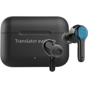 سماعات أذن Wooask M6 Translator غير متصل بالإنترنت في اتجاهين لترجمة اللغات للعمل أثناء السفر والاستخدام اليومي (مع حزمة اللغة غير المتصلة بالإنترنت)