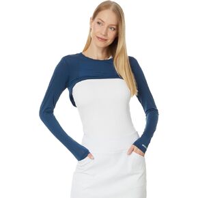 Jamie Sadock Women's Sunsense 35 SPF Lightweight Long Sleeve Crew Neck Crop Layering Top