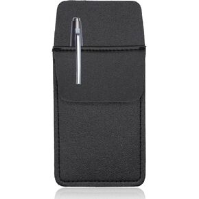 Black Pocket Protector PU Leather Pocket Pen Holder Organizer Pouch for Shirts Lab Coats Pants Pen Sleeve Writing and Correction Supplies