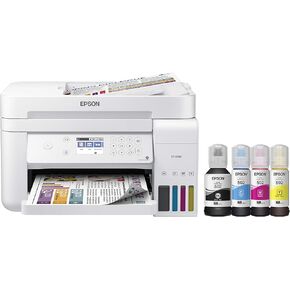 Epson EcoTank ET-3760 Wireless Color All-in-One Cartridge-Free Supertank Printer with Scanner, Copier and Ethernet, Regular (Renewed)