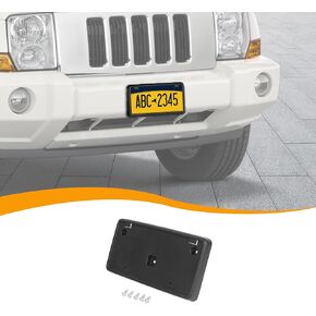 Hoolcar Front License Plate Frame Car License Plate Mounting Bracket Holder Compatible with Jeep Grand Cherokee 2017-2023, Black