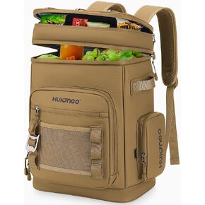 Large Waterproof Insulated Cooler Backpack for Men & Women, Leak Proof Cooler Backpack for Camping, Beach, Fishing, Picnic, Travel, Outdoor, 30L, 48Cans