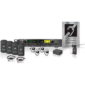 Listen Technologies LS-31-072 Listen iDSP Essentials Level 2 Stationary RF System (72 MHz), Three (3) Frequencies, Range to Cover Up to 457.2 m (1,500 ft.)