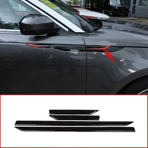 4pcs Piano Black Side Fender Cover Trim ABS Plastic for Land Rover Range Rover Velar 2017 2018 Car Accessories