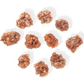 JIC Gem 10 pcs Natural Large Aragonite Crystal Cluster Healing Quartz Crystal Cluster Irregular Home Decoration Specimen Figurine（5-7cm