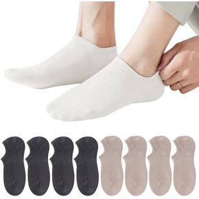 WROLEM Men's Ankle Socks 8 Pair Running Athletic Low Cut Tab Socks Sports Lightweight Breathable