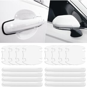 16Pack Car Door Protector,Car Door Handle Scratch Potector, Transparent Car Door Handle Bowl Sticker,Car Protection Accessory for Scratch Prevention,Universal for Most Car Handles
