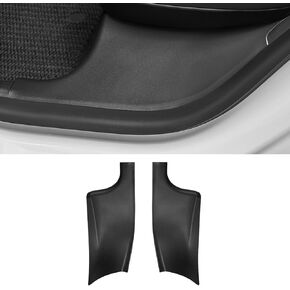 2PCS Rear Door Sill Protector for 5 Seater Tesla Model Y 2021 2022 2023 2024 Accessories Black ABS Material Rear Door Car Pedal Kick Protection (NOT Fit 7 Steater)