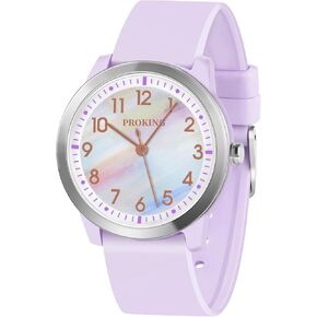 Kids Analog Watch for Girls Boys Children Teens, 5-18 Years Old, Learning Time and Easy to Read, Minimalist Wrist Watch with Soft Band, 50M Waterproof
