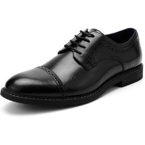 Temeshu Men's Oxfords Lace Up Casual Dress Shoes Classic Formal Modern Business Shoes DS08