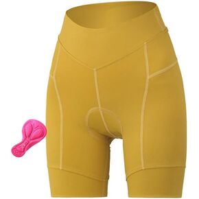 Padded Bike Shorts Women, Soft Spandex Cycling Shorts with Gel Pad XS-3XL