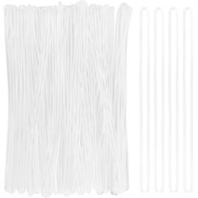Clear Plastic Luggage Tag Loop Straps, 6 inch Transparent Luggage Tag Holder Travel Luggage Name Tag Worm Loops for Luggage Bag ID Tags Identification Cards, Pack of 30