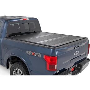 Rough Country Hard Low Profile Tri-Fold Truck Bed Tonneau Cover for Ford F-150 (2021-2024) - Fits 5'7" (67.1") Bed