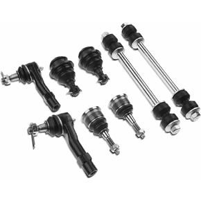 طقم تعليق أمامي 8 قطع من A-Premium، وصلة قضيب ربط خارجي علوي وسفلي، متوافق مع Ford Explorer 2002-2003، Mercury Mountaineer 2002-2003