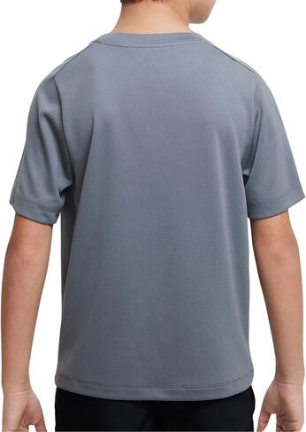 Nike Multi Big Boys' Dri-FIT Graphic Training Top (Medium, Smoke Grey/White) in Saudi Arabia