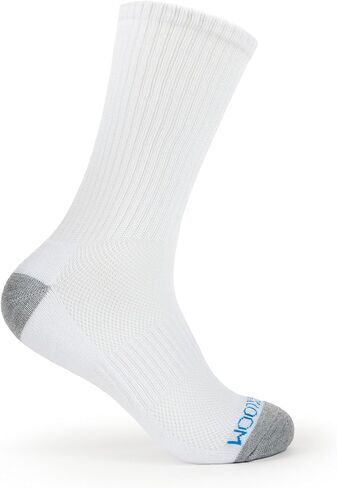 Fruit of the Loom Athletic Crew Socks for Men, 8 Pair Multi Pack - Cushioned, Breathable, Arch Support, White in Saudi Arabia
