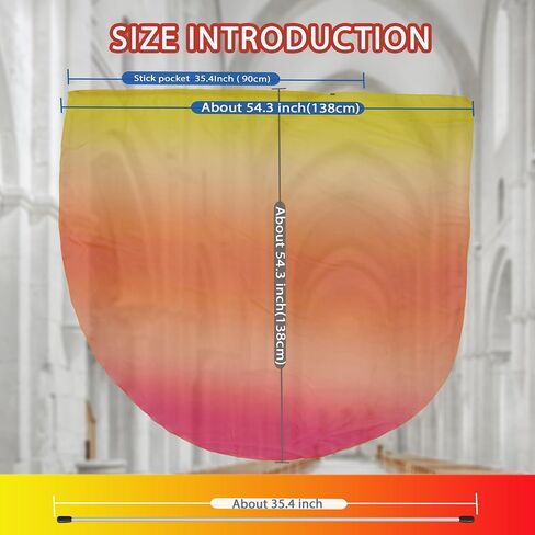 Baisdan 54"x54" Worship Flags for Dance Church, Praise Dance Flag, Praise Flags with Flexible Rods & Storage Bag, Set of 2, White-Pink-Purple in Saudi Arabia