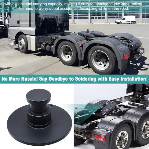 WA15 5050 وصلة ربط المقطورة مع 2 طوق 3/8 بوصة، دبوس العجلة الخامسة للمقطورات، يمنع الانفصال، سعة تحميل قوية in Kuwait