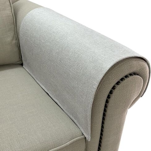 Couch Arm Covers, Anti-Slip Sofa Armrest Cover for Recliner, 2pc Washable Sofa Arm Covers, Dogs Cats Pet Scratch Proof Couch Arm Protectors, Grey, 24x28inch in Saudi Arabia