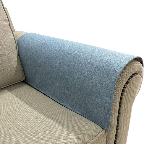 Couch Arm Covers, Anti-Slip Sofa Armrest Cover for Recliner, 2pc Washable Sofa Arm Covers, Dogs Cats Pet Scratch Proof Couch Arm Protectors, Grey, 24x28inch in Saudi Arabia