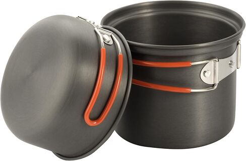 طقم أطباق للتخييم من إم تاك، قطعتين - مقلاة ووعاء مع مبادل حراري - مجموعة أدوات طهي مدمجة للاستخدام الخارجي لحقائب الظهر والسفر والتنزه والتنزه in Kuwait