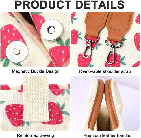 Ayieyill Canvas Tote Bag for Women with Pockets Crossbody Bag Tote Shoulder Handbags Casual Work Bags Everything Tote Bag in Saudi Arabia