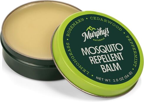 Murphy's Naturals Mosquito Repellent Balm, Plant-Based, 0.5 oz (Pack of 3) | Formulated with cedarwood, lemongrass & rosemary oils; DEET-free*, repels mosquitoes up to 2 hrs & ticks 1 hr; travel-size in Kuwait