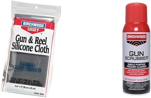 BIRCHWOOD CASEY Gun & Reel Silicone Single Cloth | Lightweight Cotton 11"x14" Cleaning Rag for Gun, Sporting Equipment & Precision Instruments in Saudi Arabia