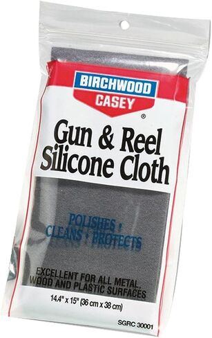 BIRCHWOOD CASEY Gun & Reel Silicone Single Cloth | Lightweight Cotton 11"x14" Cleaning Rag for Gun, Sporting Equipment & Precision Instruments in Saudi Arabia