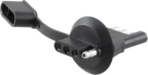 CURT 58404 4-Way Flat Vehicle-Side Trailer Wiring Adapter for 1-1/4-Inch License Plate Light Hole, Black in Saudi Arabia
