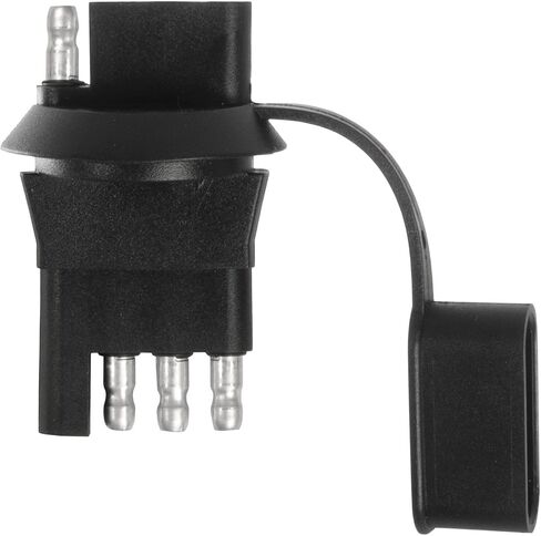 CURT 58404 4-Way Flat Vehicle-Side Trailer Wiring Adapter for 1-1/4-Inch License Plate Light Hole, Black in Saudi Arabia