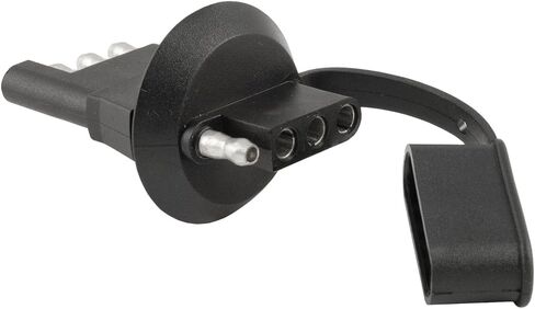 CURT 58404 4-Way Flat Vehicle-Side Trailer Wiring Adapter for 1-1/4-Inch License Plate Light Hole, Black in Saudi Arabia