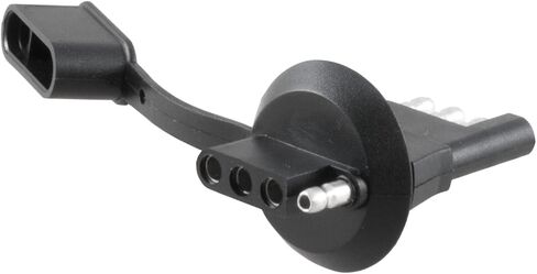 CURT 58404 4-Way Flat Vehicle-Side Trailer Wiring Adapter for 1-1/4-Inch License Plate Light Hole, Black in Saudi Arabia
