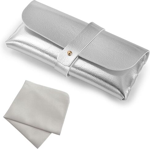 Soft Leather Eyeglass Case PVC Nail Buckle Glasses Bag Sunglasses Case Glasses Pouch in Saudi Arabia