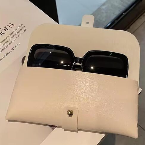 Soft Leather Eyeglass Case PVC Nail Buckle Glasses Bag Sunglasses Case Glasses Pouch in Saudi Arabia