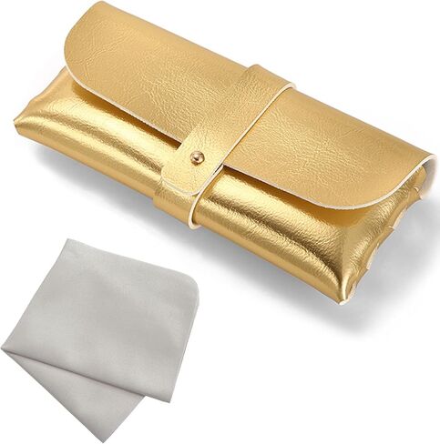 Soft Leather Eyeglass Case PVC Nail Buckle Glasses Bag Sunglasses Case Glasses Pouch in Saudi Arabia