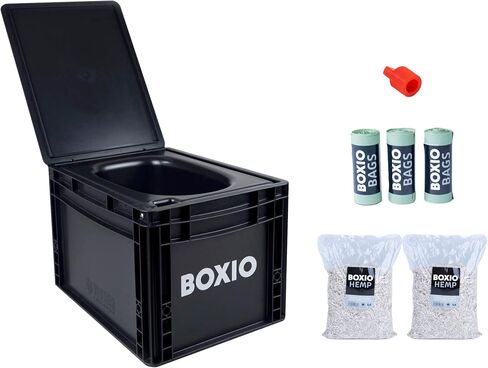 BOXIO Toilet - Portable Toilet, Camping Toilet, composting Toilet for car Camping, Boat or Camping. Mini Camping Toilet: 14,7" x 11,8" x 11,0" Made in Germany. in Kuwait