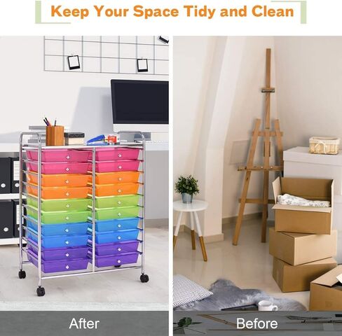 عربة تخزين دوارة من FUTADA ذات 20 درجًا مع عجلات قابلة للقفل للمدرسة والمكتب والمنزل in Kuwait