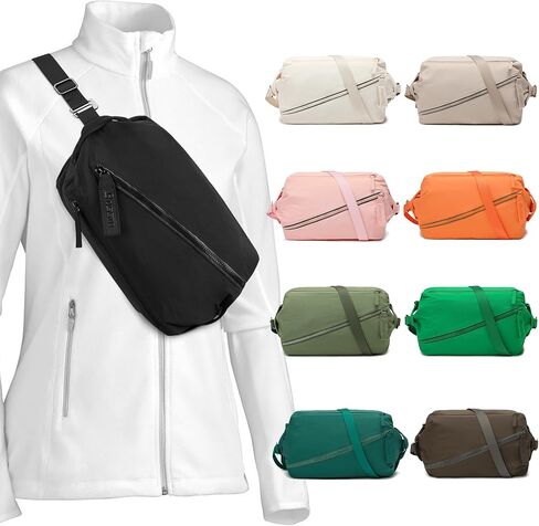 Small Gym Bag for Women Men, Small Duffle Bag Crossbody Bags for Women, Lightweight Compact Sports Bag for Gym Work Fitness Travel, 3 in 1 Workout Bag-Black in Saudi Arabia
