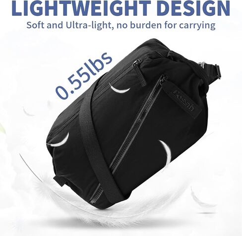 Small Gym Bag for Women Men, Small Duffle Bag Crossbody Bags for Women, Lightweight Compact Sports Bag for Gym Work Fitness Travel, 3 in 1 Workout Bag-Black in Saudi Arabia